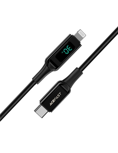 Pintas kabelis su LED ekranu iPhone MFI USB-C - Lightning 1.2m 30W 3A juodas
 
Pintas kabelis su LED ekranu iPhone MFI USB-C - Lightning 1.2m 30W 3A juodas