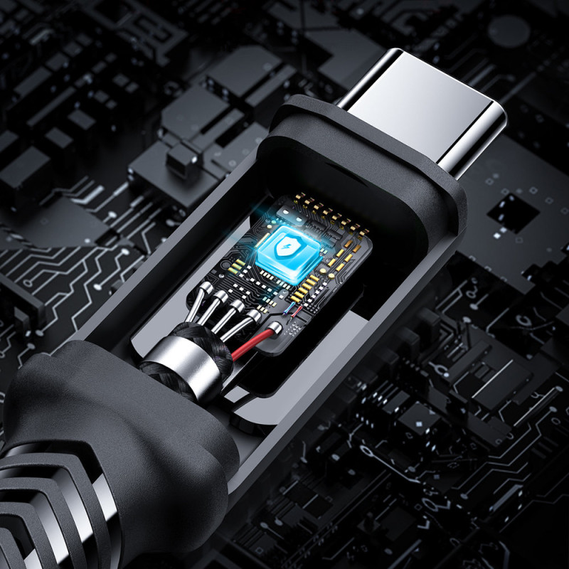 
Pintas kabelis USB-C 100W 20V 5A 2m juodas
