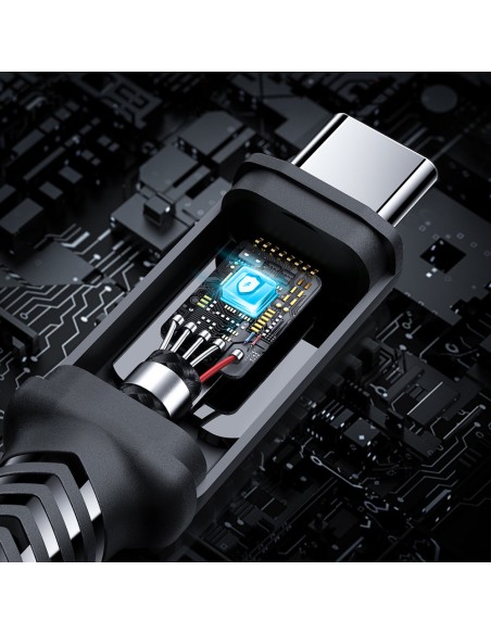 
Pintas kabelis USB-C 100W 20V 5A 2m juodas
