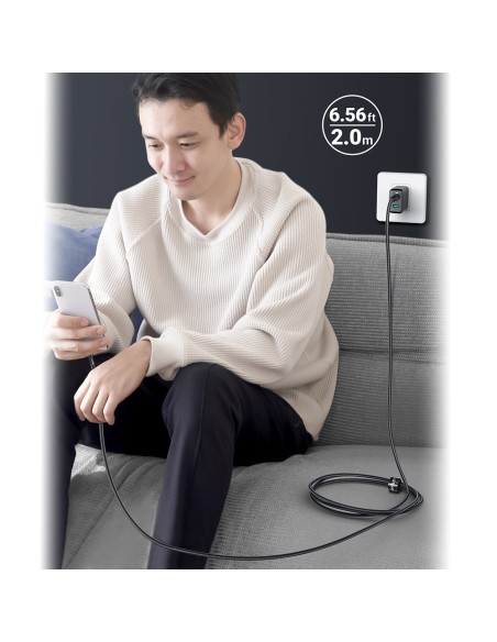 
Pintas kabelis USB-C 100W 20V 5A 2m juodas
