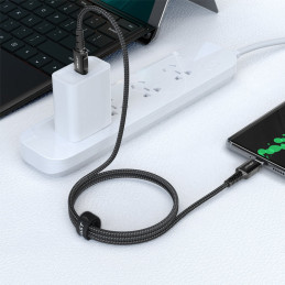 
Pintas kabelis USB-C 60W 20V 3A 1,2m juodas
