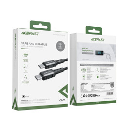 
Pintas kabelis USB-C 60W 20V 3A 1,2m juodas
