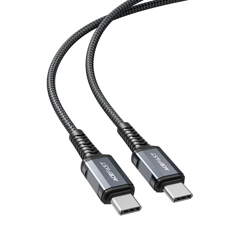 Pintas kabelis USB-C 60W 20V 3A 1,2m pilkas