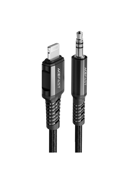 
AUX garso laidas iPhone MFI Lightning - 3,5 mm mini lizdas 1,2 m juodas
