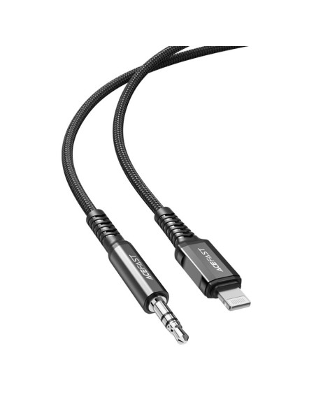 
AUX garso laidas iPhone MFI Lightning - 3,5 mm mini lizdas 1,2 m juodas
