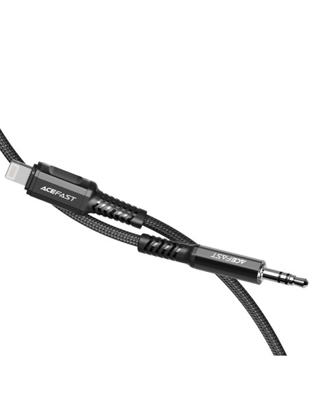 
AUX garso laidas iPhone MFI Lightning - 3,5 mm mini lizdas 1,2 m juodas
