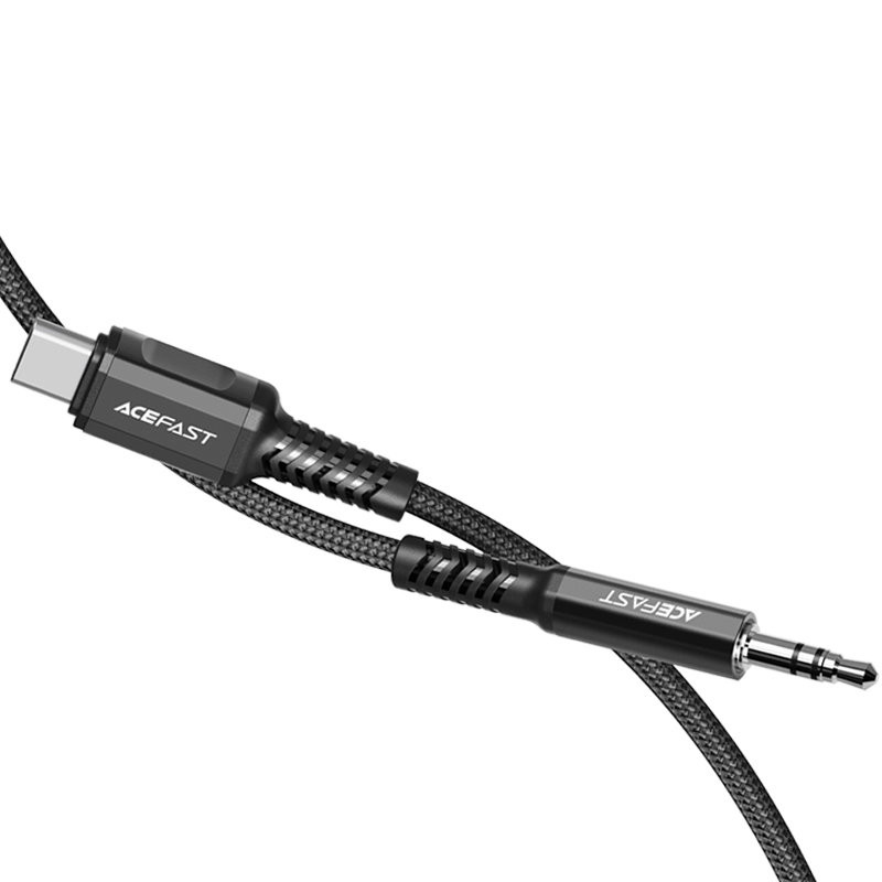 AUX garso kabelis USB-C – 3,5 mm mini lizdas, 1,2 m juodas