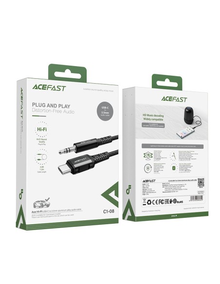 AUX garso kabelis USB-C – 3,5 mm mini lizdas, 1,2 m juodas
 
AUX garso kabelis USB-C – 3,5 mm mini lizdas, 1,2 m juodas