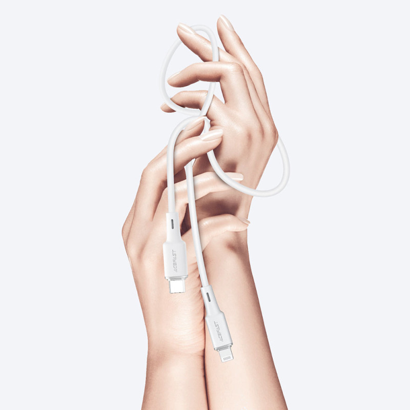 
Kabelis iPhone MFI USB-C - Lightning 30W 3A 1,2m juodas
