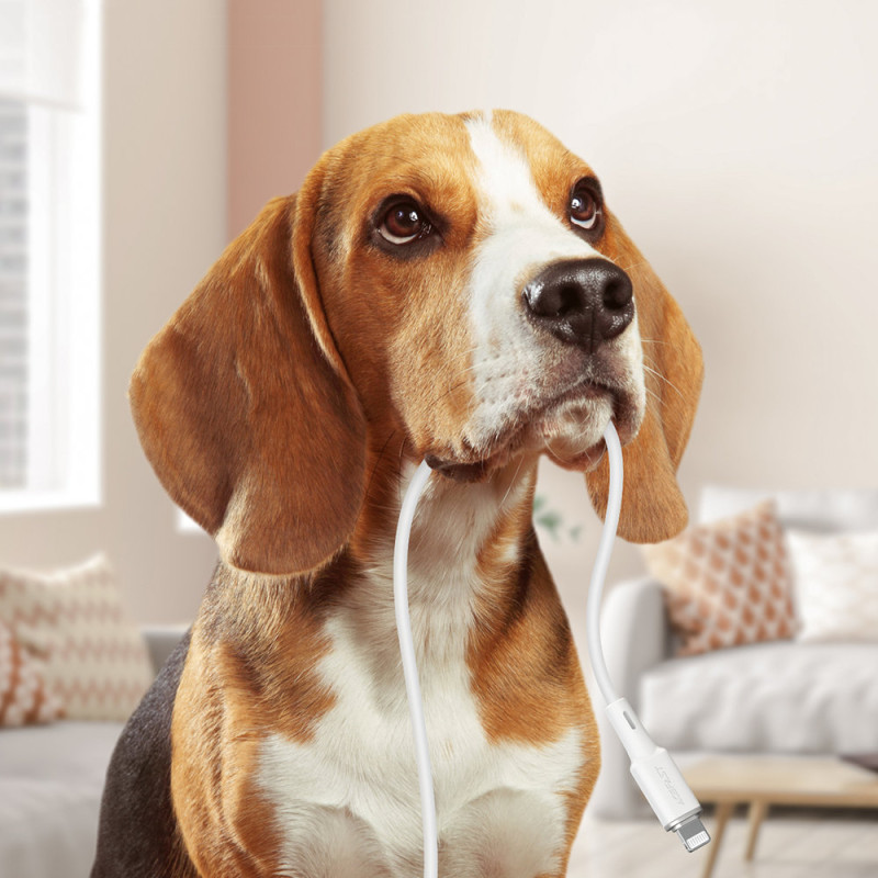 
Kabelis iPhone MFI USB-C - Lightning 30W 3A 1,2m juodas
