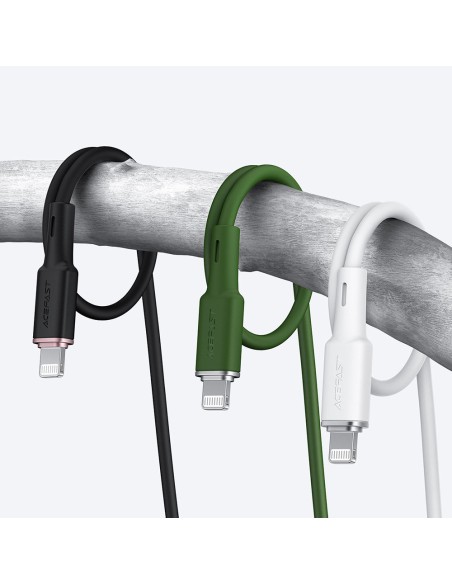 
Kabelis iPhone MFI USB-C - Lightning 30W 3A 1,2m juodas
