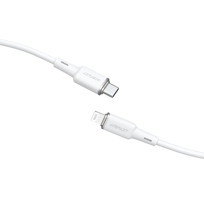 Kabelis iPhone MFI USB-C - Lightning 30W 3A 1,2m baltas