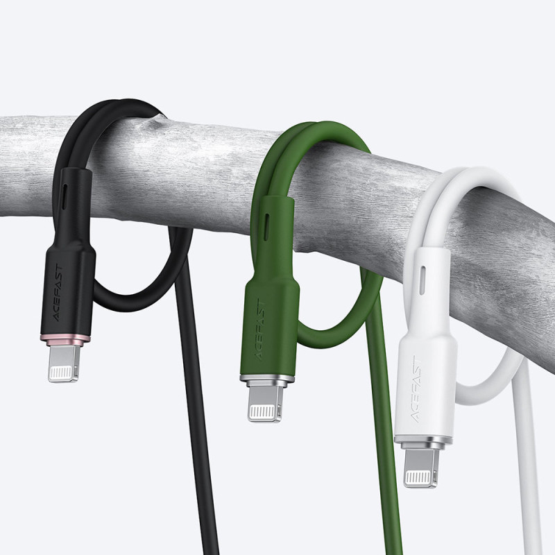 Kabelis iPhone MFI USB-C - Lightning 30W 3A 1,2m baltas