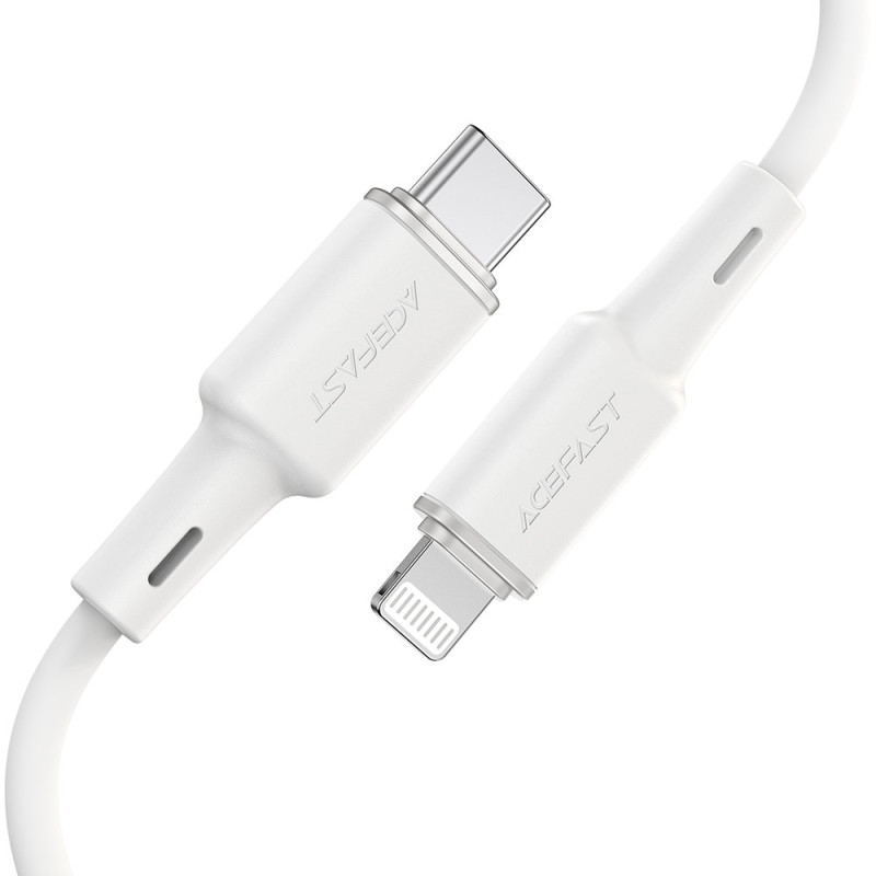 Kabelis iPhone MFI USB-C - Lightning 30W 3A 1,2m baltas