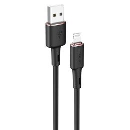 
Kabelis iPhone MFI USB - Lightning 2.4A 1.2m juodas
