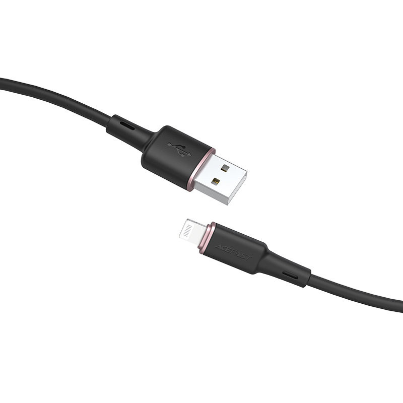 Kabelis iPhone MFI USB - Lightning 2.4A 1.2m juodas