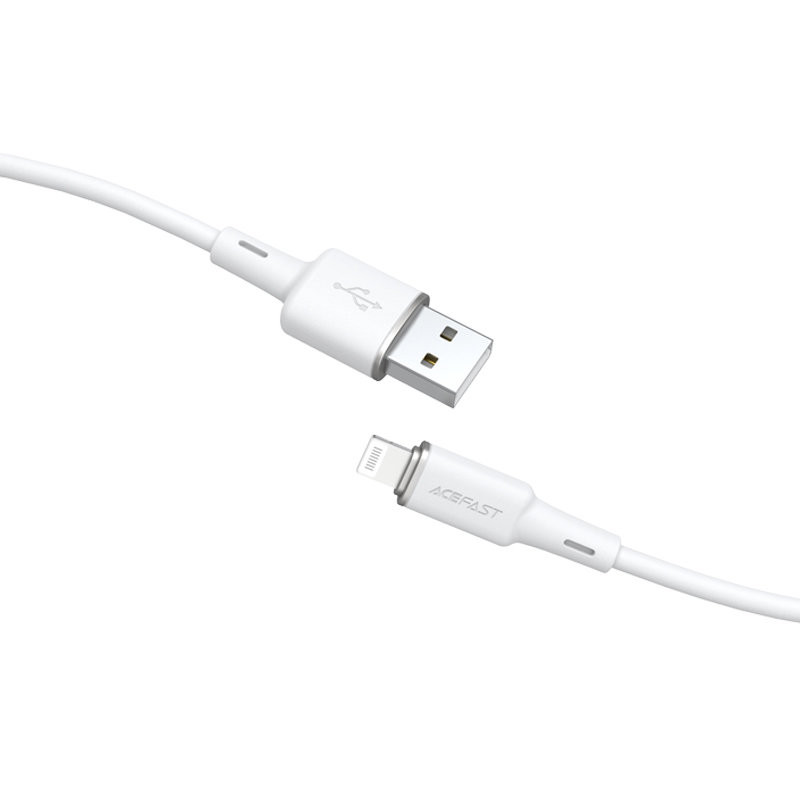 Kabelis iPhone MFI USB - Lightning 2.4A 1.2m baltas