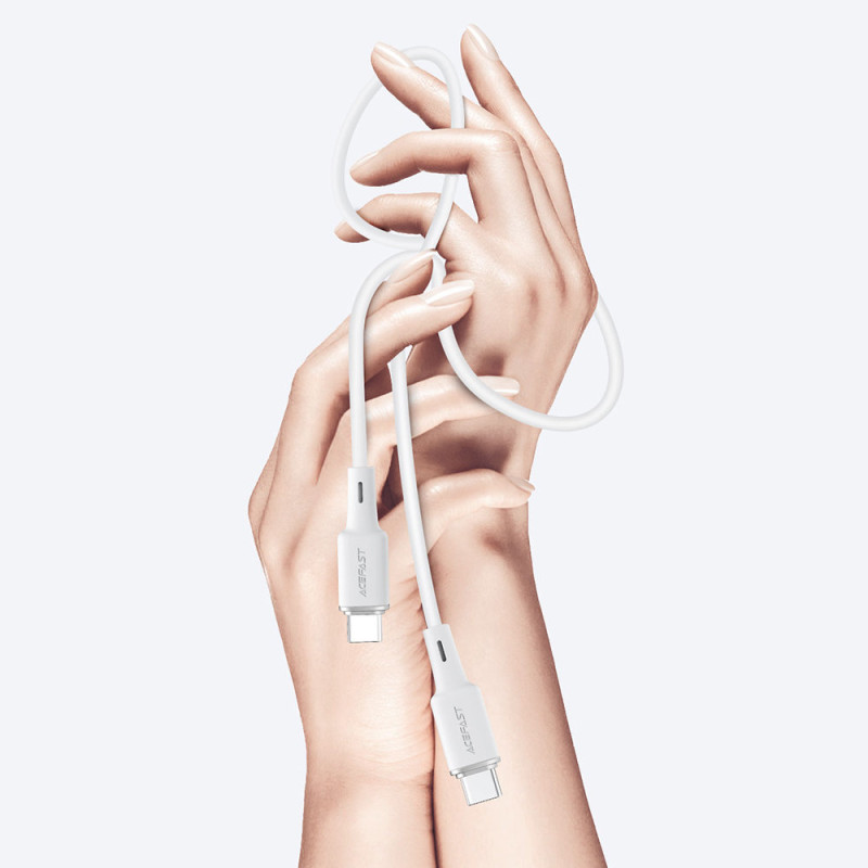 USB-C laidas 60W 20V 3A 1,2m baltas