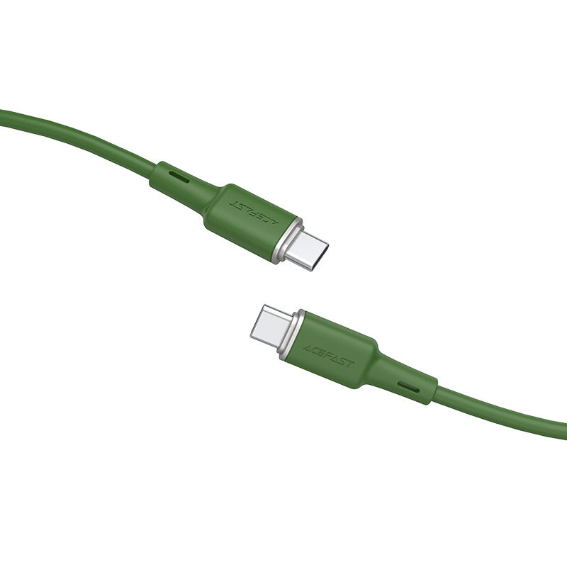 USB-C laidas 60W 20V 3A 1,2m alyvuogių žalia