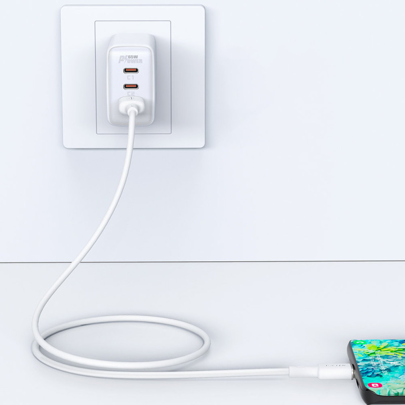 USB laidas – USB-C 3A 1,2m juodas