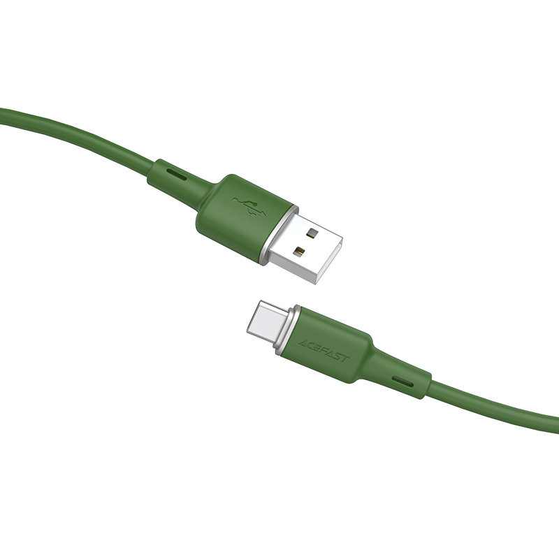 USB laidas – USB-C 3A 1,2 m alyvuogių žalios spalvos