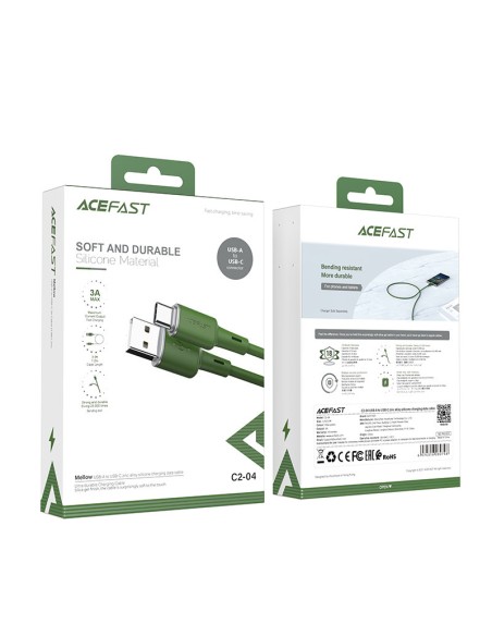 USB laidas – USB-C 3A 1,2 m alyvuogių žalios spalvos
 
USB laidas – USB-C 3A 1,2 m alyvuogių žalios spalvos