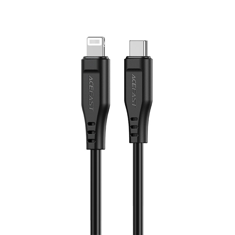 
Kabelis iPhone MFI USB-C - Lightning 30W 3A 1,2m juodas
