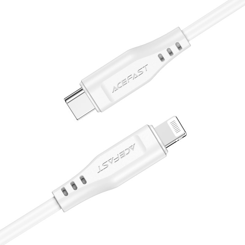 Kabelis iPhone MFI USB-C - Lightning 30W 3A 1,2m baltas