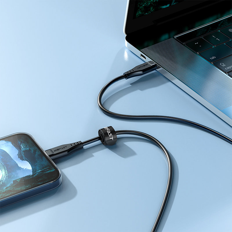 Kabelis iPhone MFI USB-C - Lightning 30W 3A 1,2m baltas