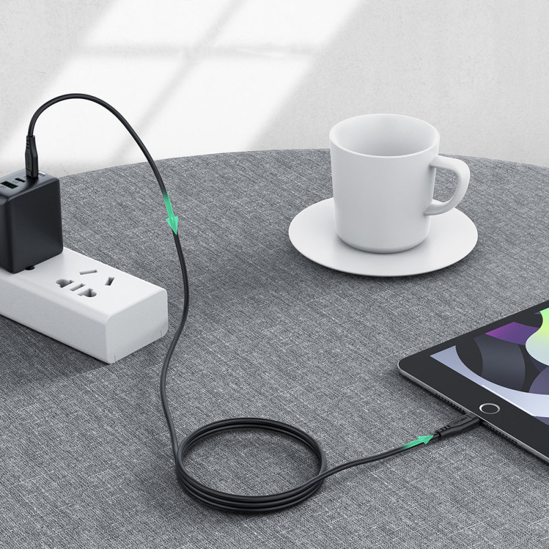 Kabelis iPhone MFI USB-C - Lightning 30W 3A 1,2m baltas