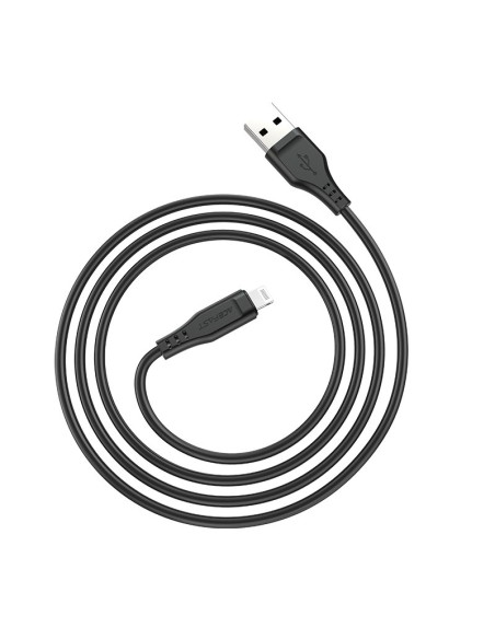 
Kabelis iPhone MFI USB - Lightning 2.4A 1.2m juodas
