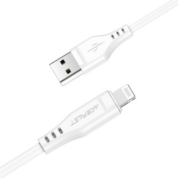 
Kabelis iPhone MFI USB - Lightning 2.4A 1.2m baltas
