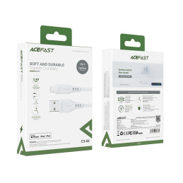 
Kabelis iPhone MFI USB - Lightning 2.4A 1.2m baltas
