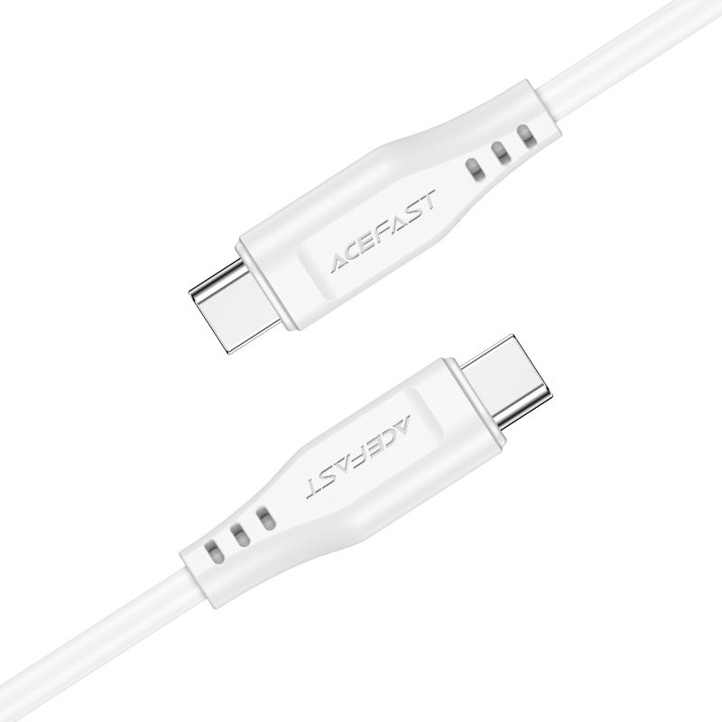 USB-C telefono laidas 60W 20V 3A 1,2m baltas