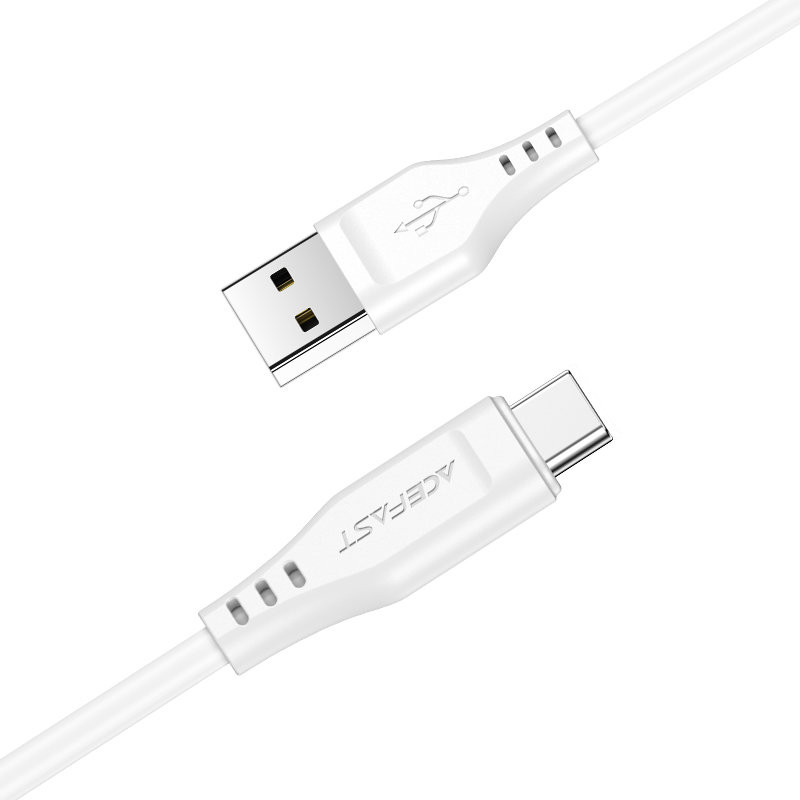 Telefono kabelis USB - USB-C 3A 1,2m baltas
