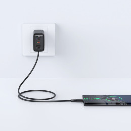 
Telefono kabelis USB - USB-C 3A 1,2m baltas
