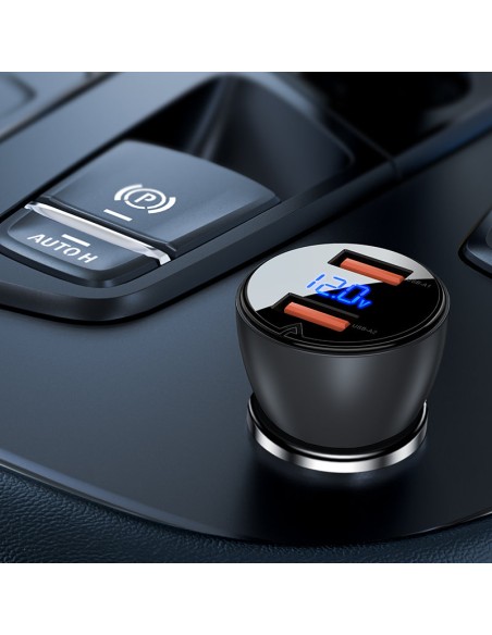 
Automobilinis pakrovėjas 45W 12V 2x USB QC 3.0 juodas
