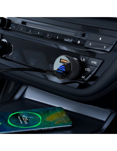 
Automobilinis pakrovėjas 45W 12V 2x USB QC 3.0 juodas
