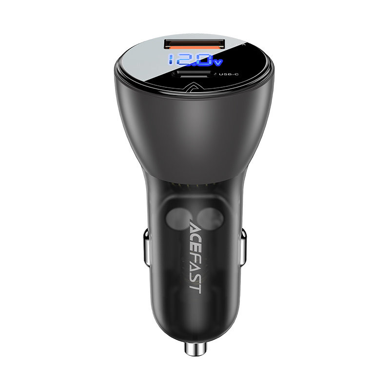 Automobilinis įkroviklis 63W 12V USB-C USB SFCP juodas