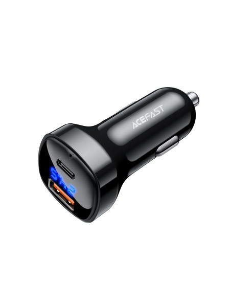 
66 W USB-C USB Power Delivery QC 4.0 FCP automobilinis įkroviklis, juodas
