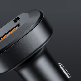 
Automobilinis įkroviklis 66W 2x USB-C USB Power Delivery QC 4.0 juodas
