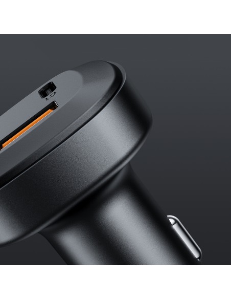 
Automobilinis įkroviklis 66W 2x USB-C USB Power Delivery QC 4.0 juodas
