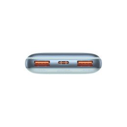 Powerbank Bipow Pro 10000mAh 20W su USB-C 3A 0,3m kabeliu mėlynas