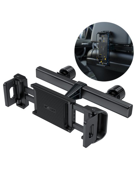 
Automobilinis galvos atramos laikiklis telefonui ir planšetei 135-230mm pločio, juodas
