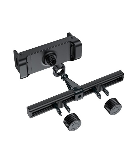 
Automobilinis galvos atramos laikiklis telefonui ir planšetei 135-230mm pločio, juodas
