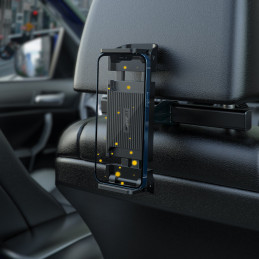 
Automobilinis galvos atramos laikiklis telefonui ir planšetei 135-230mm pločio, juodas
