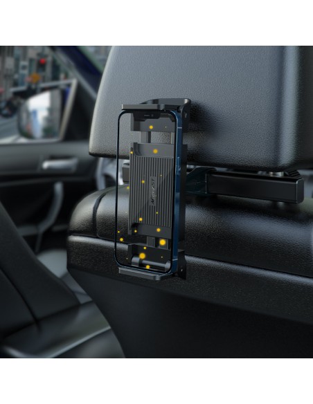 
Automobilinis galvos atramos laikiklis telefonui ir planšetei 135-230mm pločio, juodas
