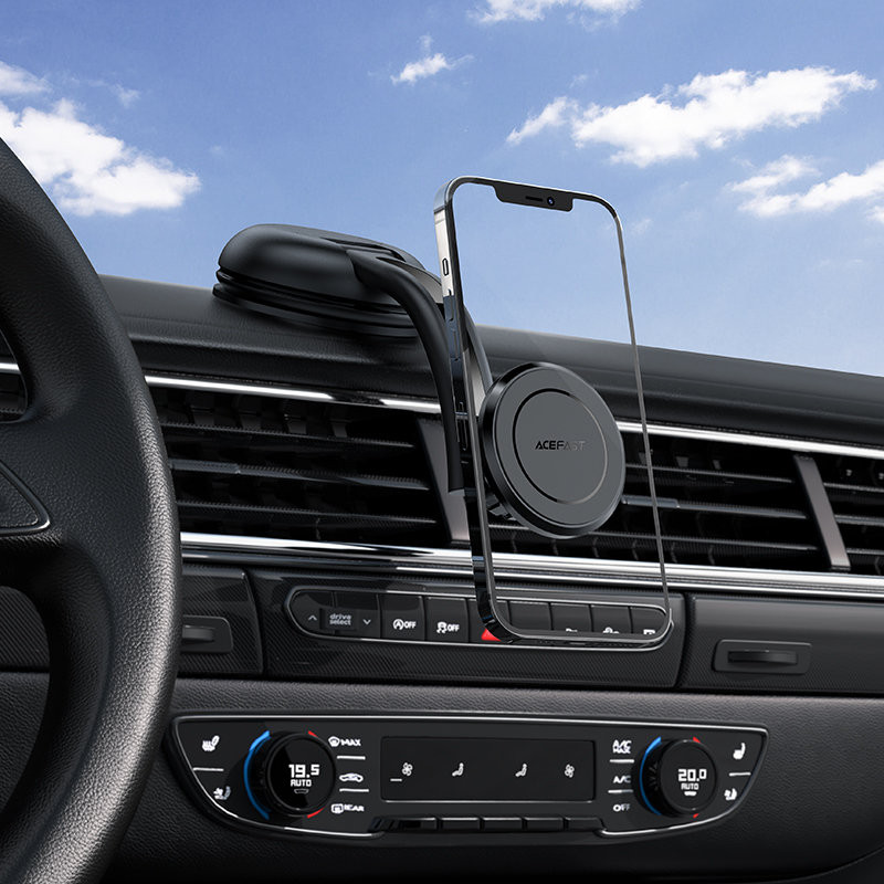 Magnetinis automobilinio telefono laikiklis kabinai ir orlaidei, juodas