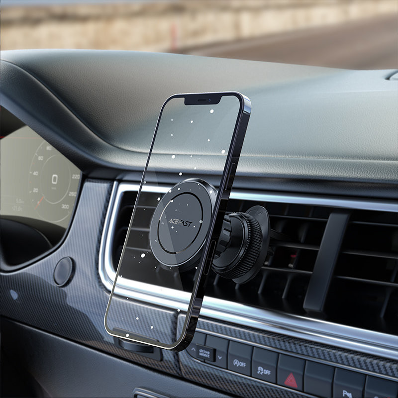 Magnetinis automobilinio telefono laikiklis kabinai ir orlaidei, juodas