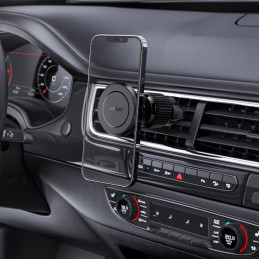 
Magnetinis automobilinio telefono laikiklis oro angai, juodas
